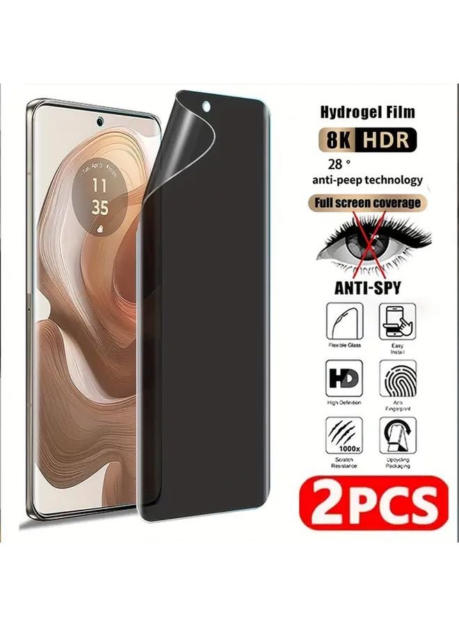 Motorola Edge 60 Fusion Privacy Hydrogel Screen Protector Anti Spy Bubble Free Full Coverage - Image 1